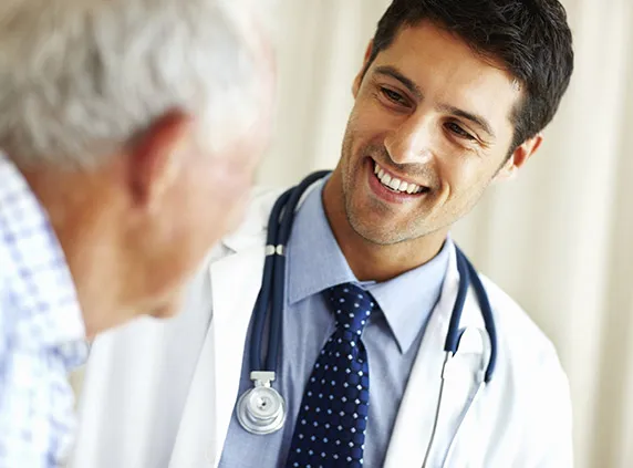 A Sri Chin Holdings representative meeting a healthcare customer